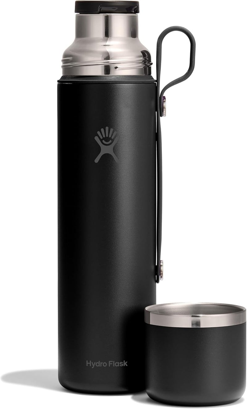 Hydro Flask Insulated Hot Flask and Cup 1,022 ml (36 oz) - Leakproof, All-in-One Design - Keeps Drinks Hot 30 Hrs & Cold 30 Hrs - Black - Image 2